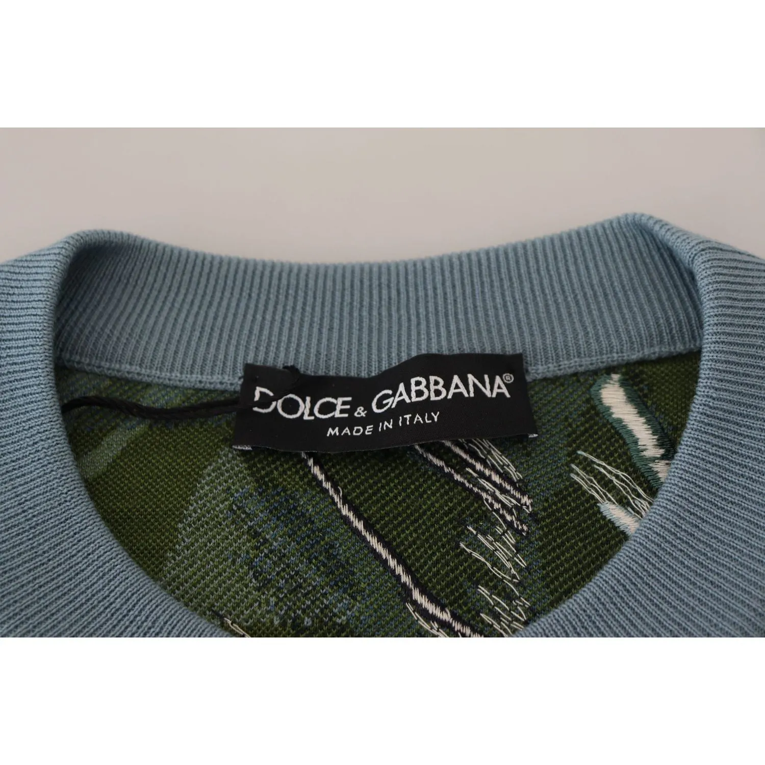 Dolce & Gabbana Jungle Embroidered Wool Silk Sweater