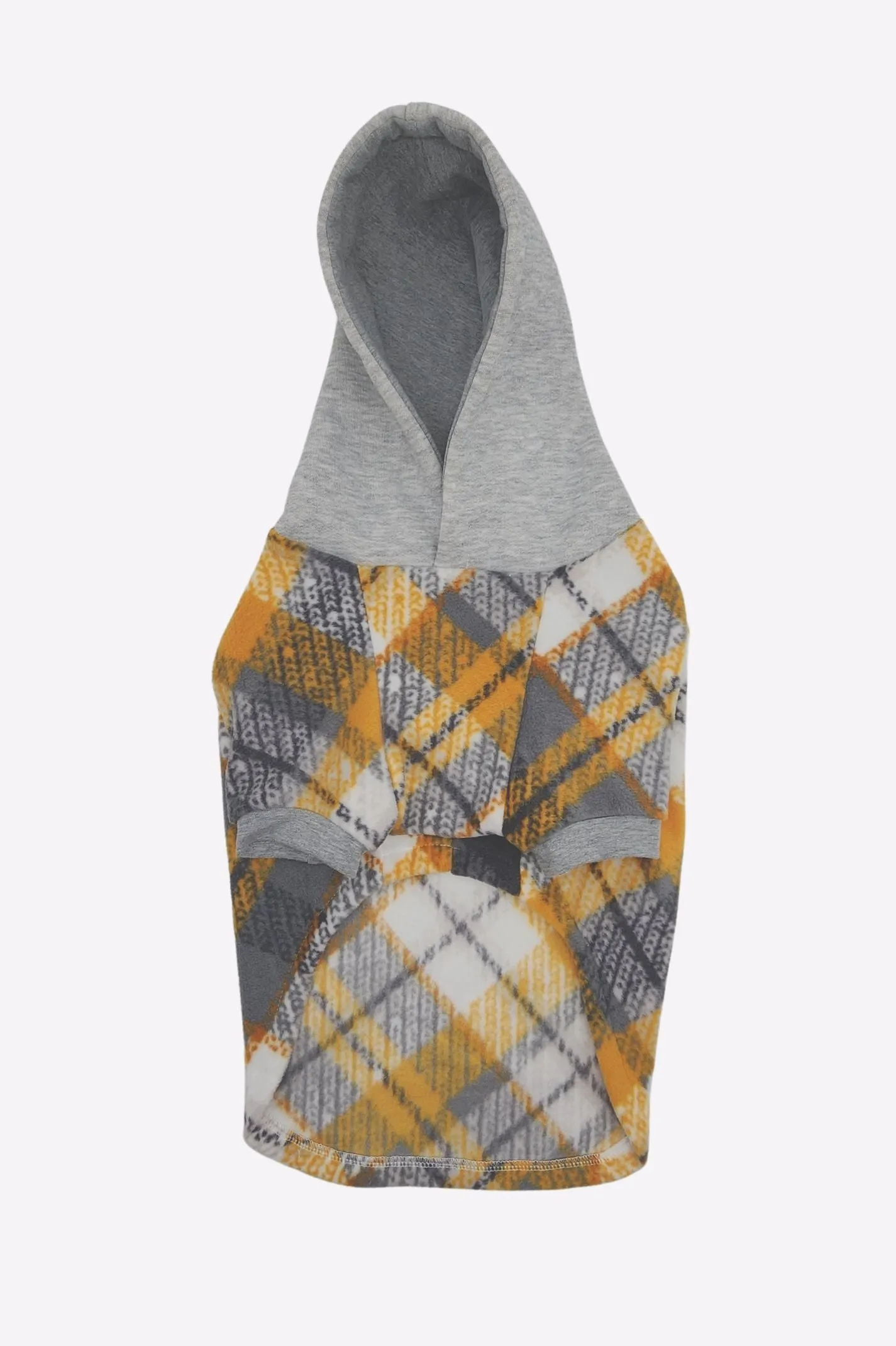 Dusty Gold Plaid Fleece Hoodie