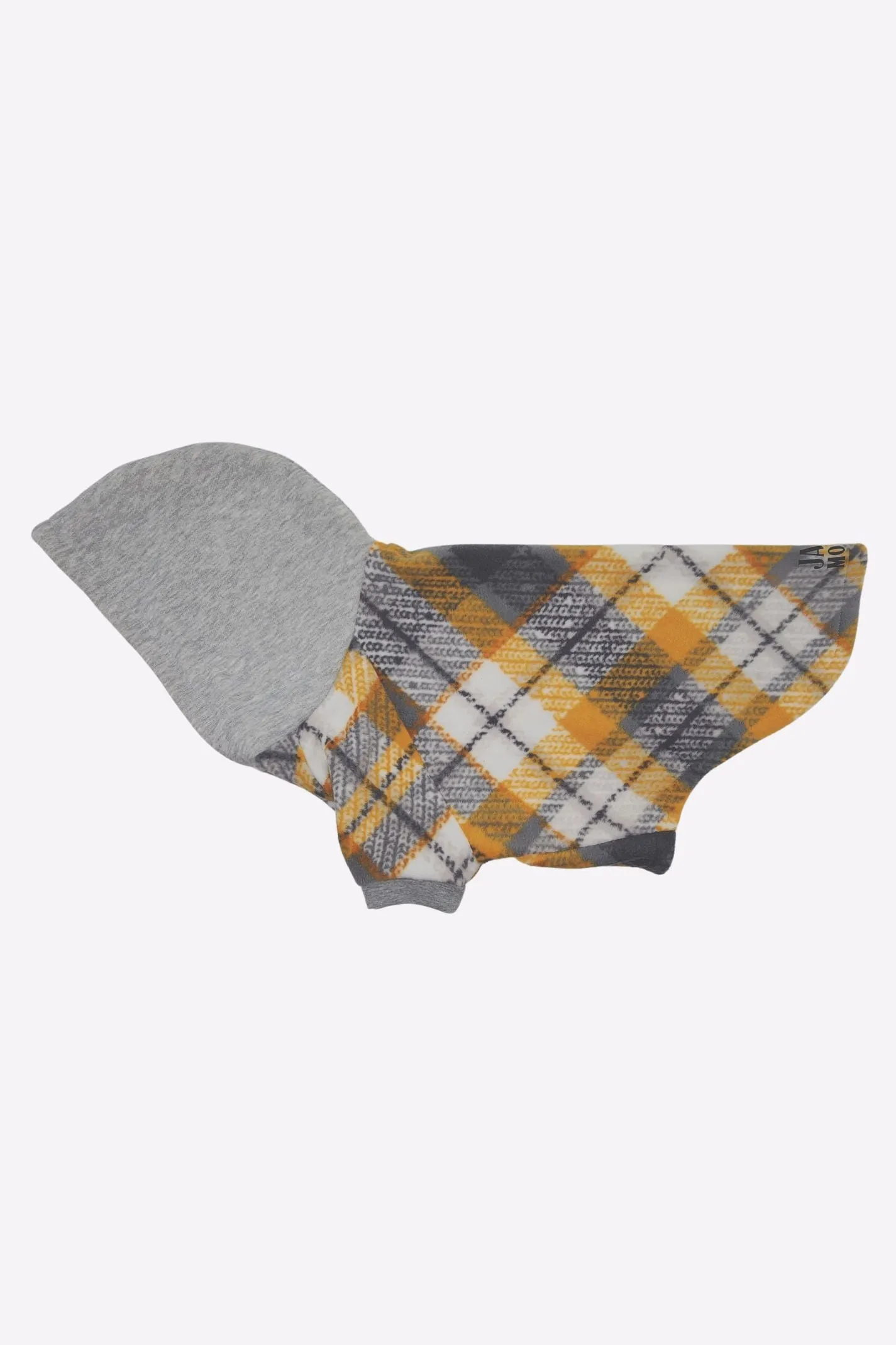 Dusty Gold Plaid Fleece Hoodie