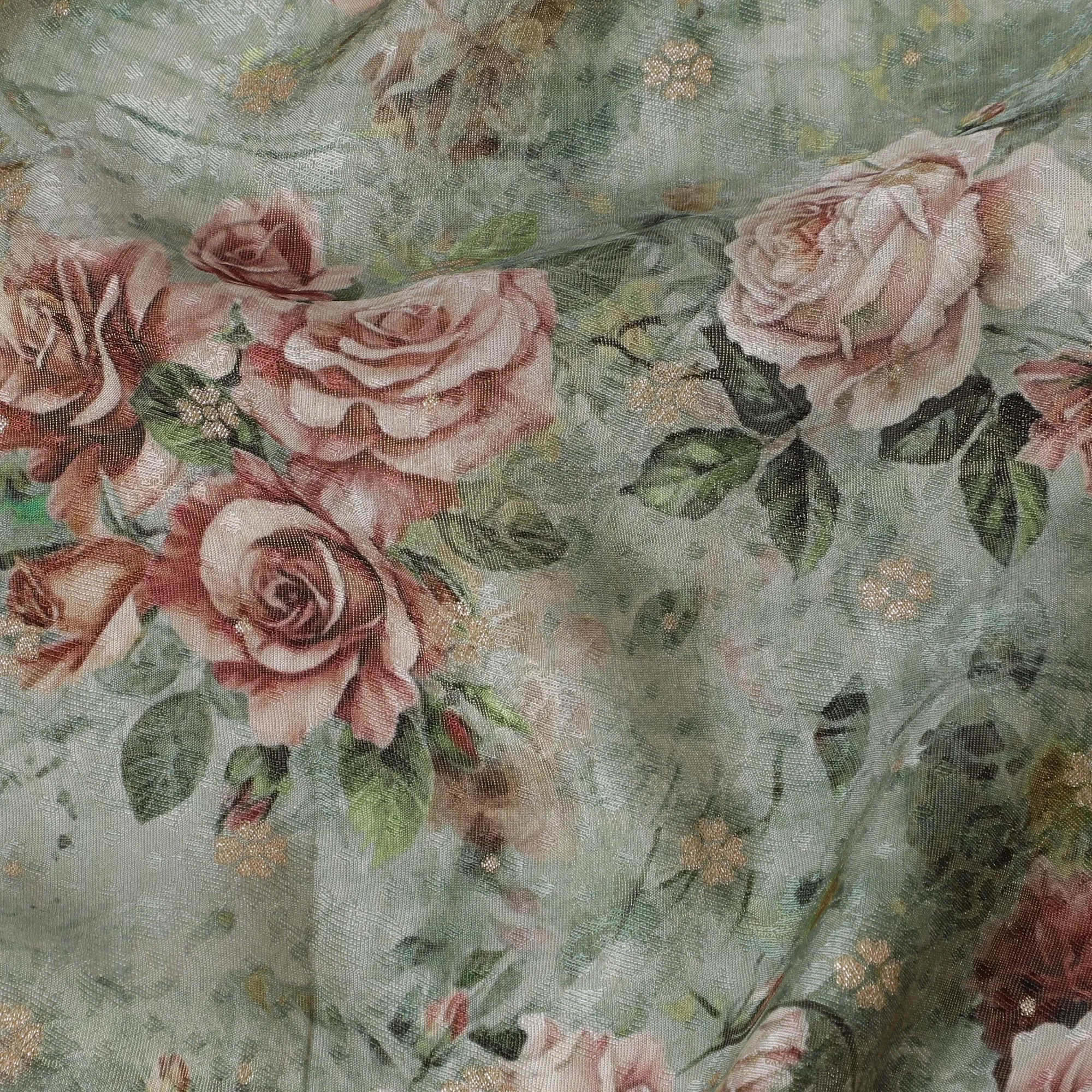 Enchanted Garden Viscose Fabric with Floral Print, 110 cm Wide-D19209