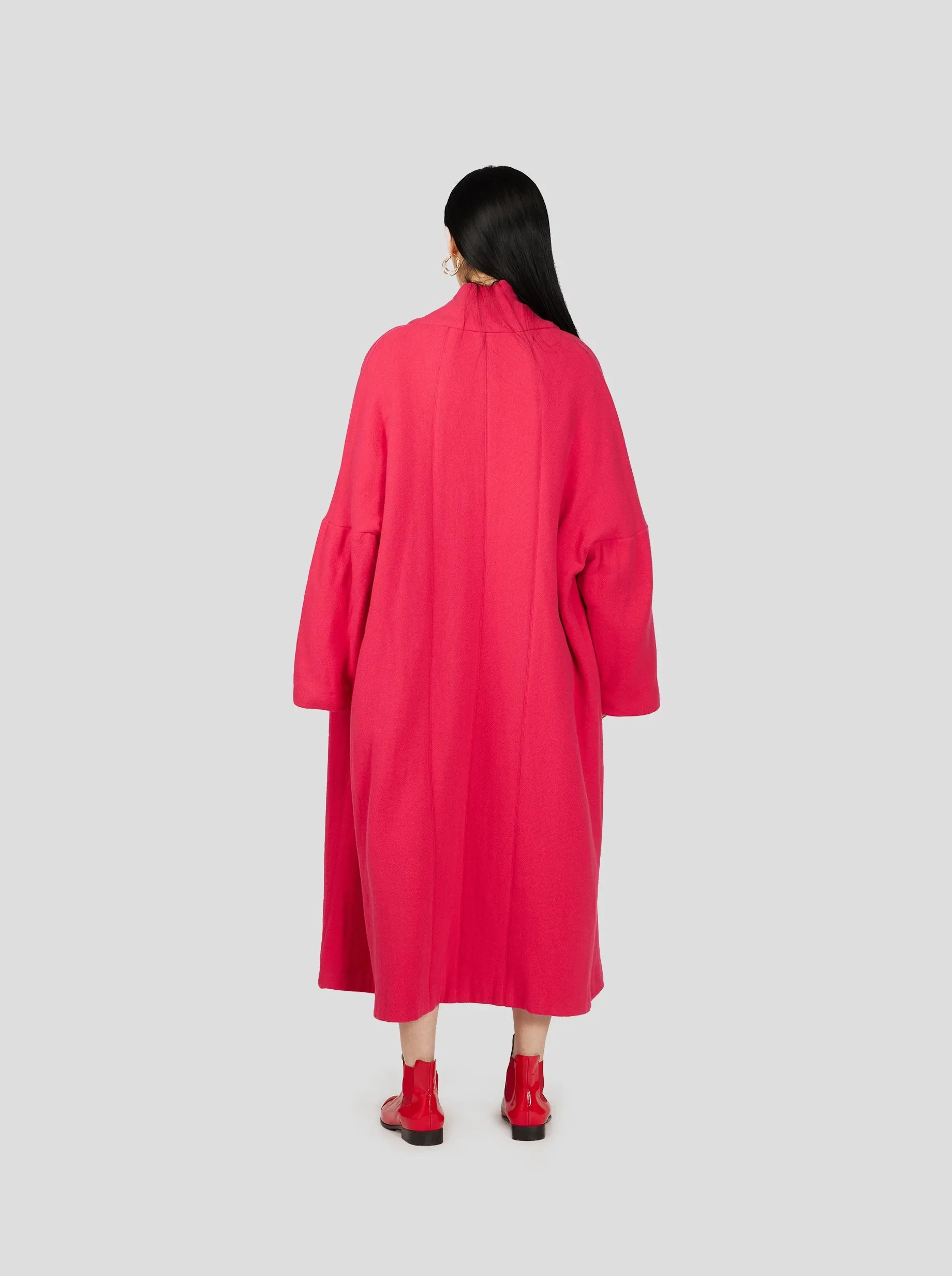 Eren Coat in Pink Razuberi Cashmere