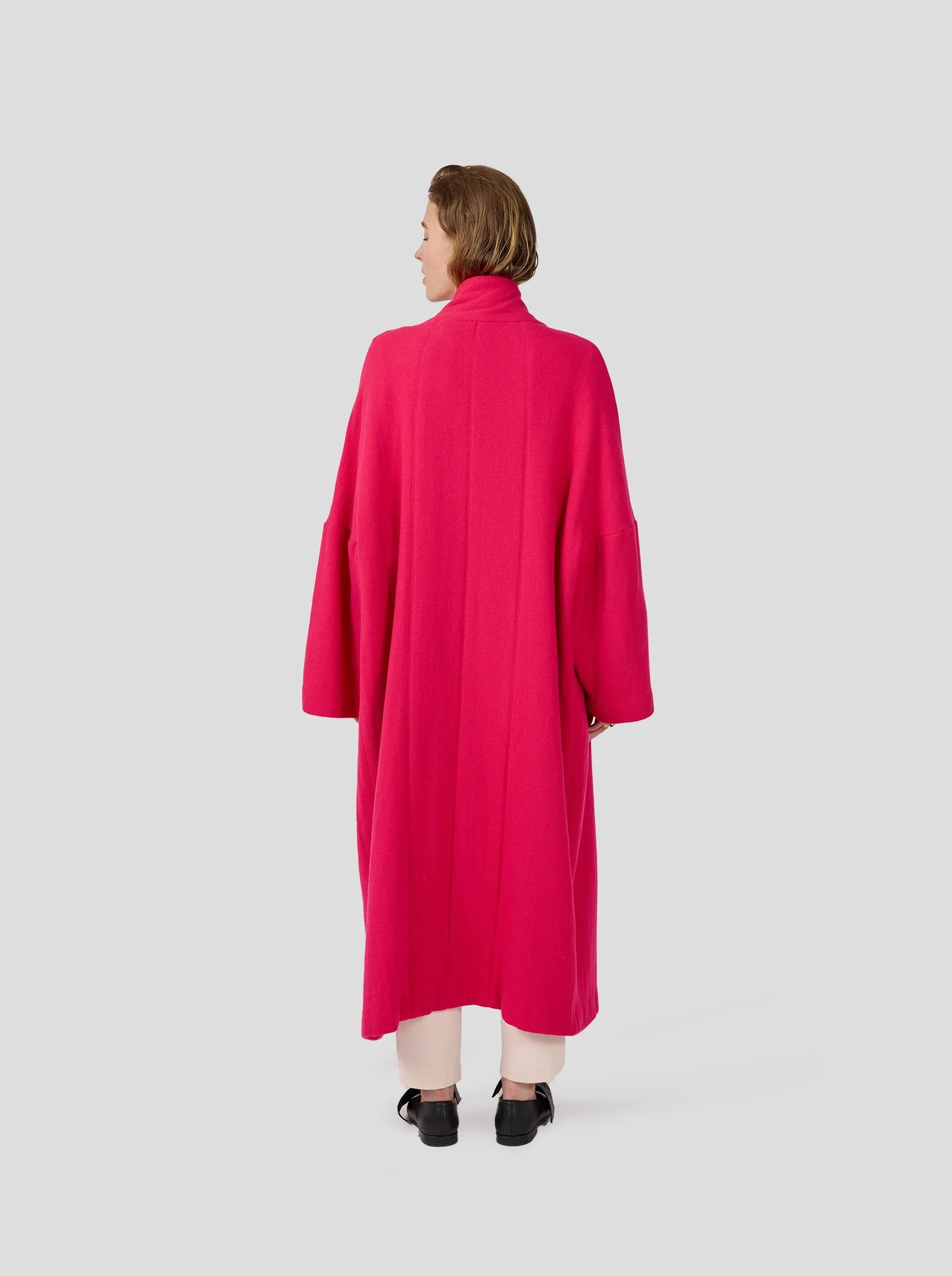 Eren Coat in Pink Razuberi Cashmere