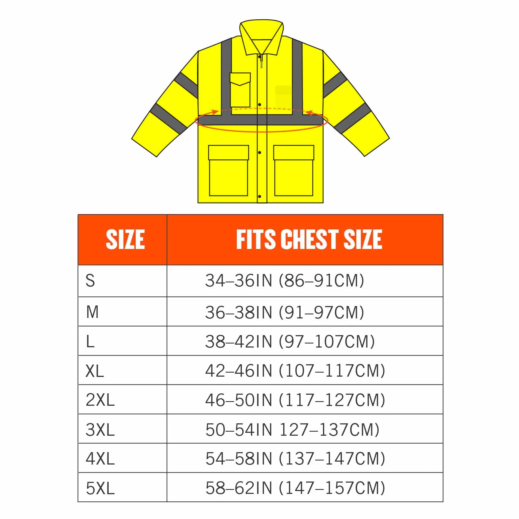 Ergodyne 24332 8366 S Lime Class 3 Lightweight Hi-Vis Rain Jacket