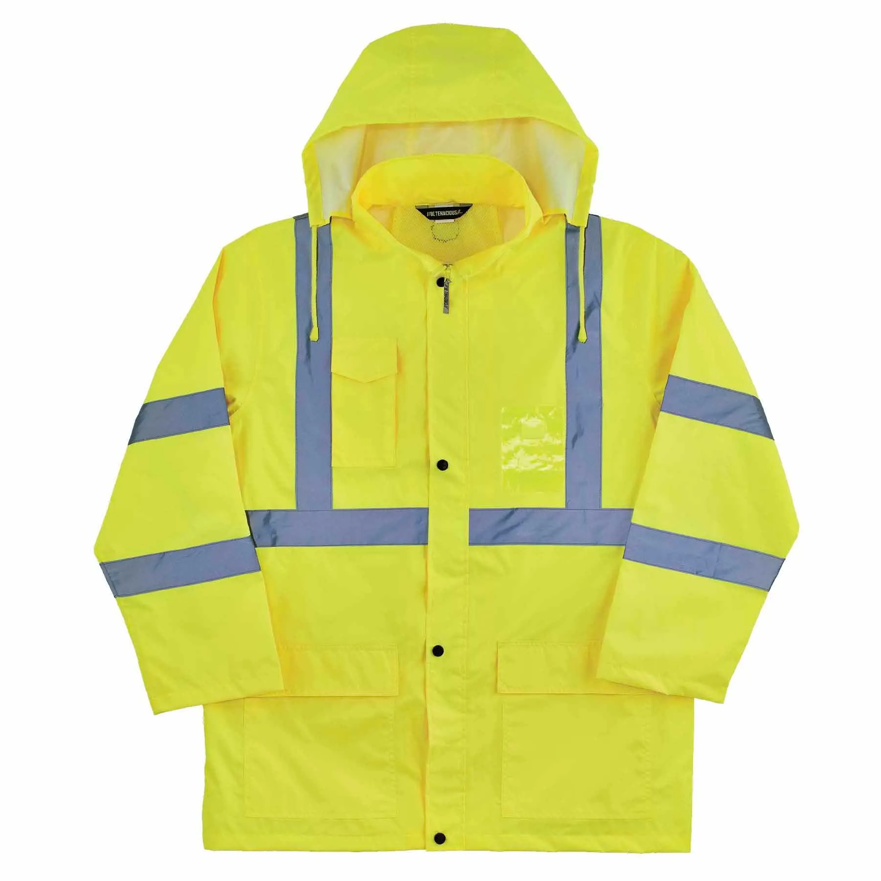 Ergodyne 24338 8366 4XL Lime Class 3 Lightweight Hi-Vis Rain Jacket