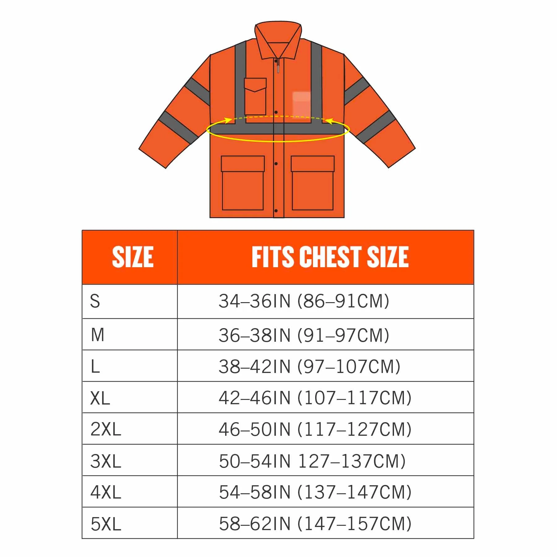 Ergodyne 24362 8366 S Orange Class 3 Lightweight Hi-Vis Rain Jacket