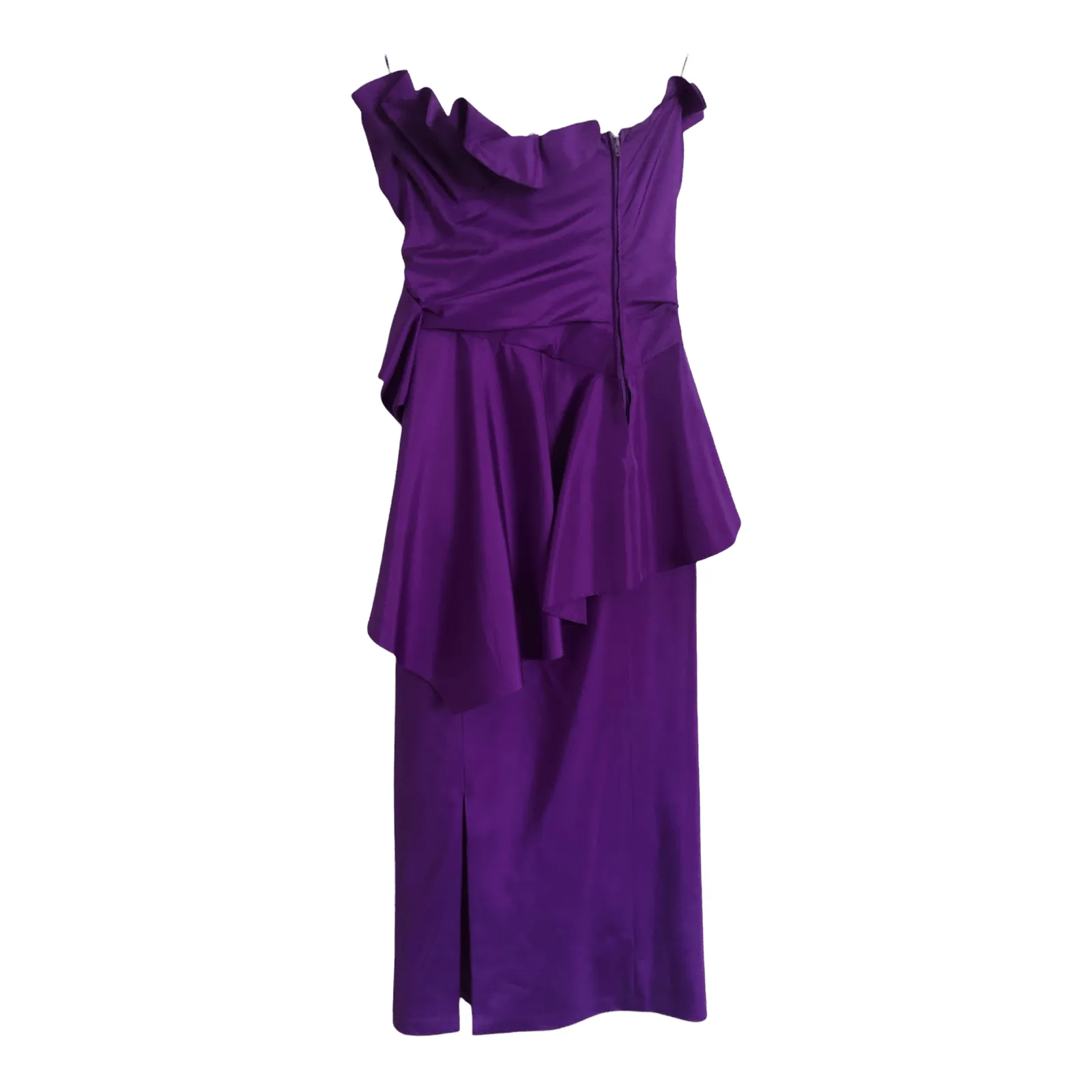 Frank Usher Vintage Strapless Sleeveless Cocktail Maxi Dress Purple S UK Size 6-8