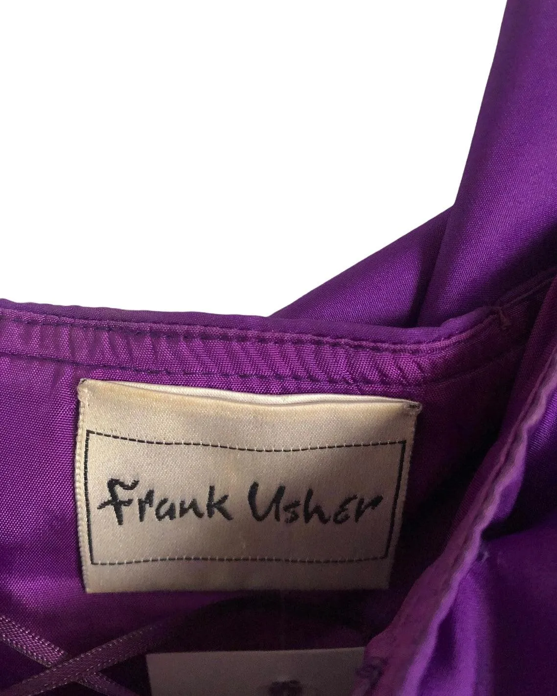 Frank Usher Vintage Strapless Sleeveless Cocktail Maxi Dress Purple S UK Size 6-8