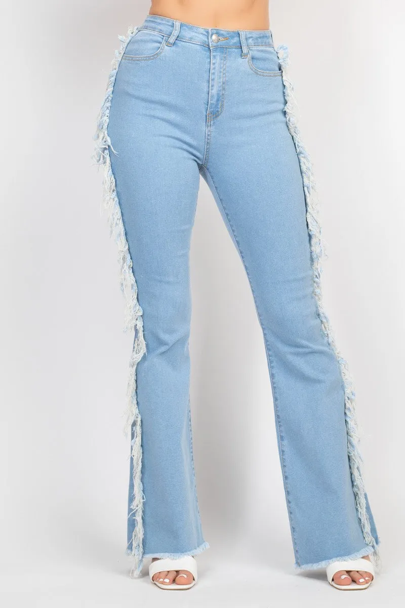 Fringe Flare Denim Jeans