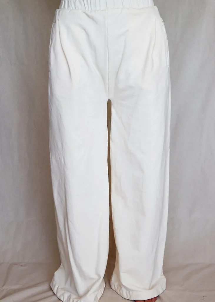 FUFFI PANT COTTON - OFF-WHITE