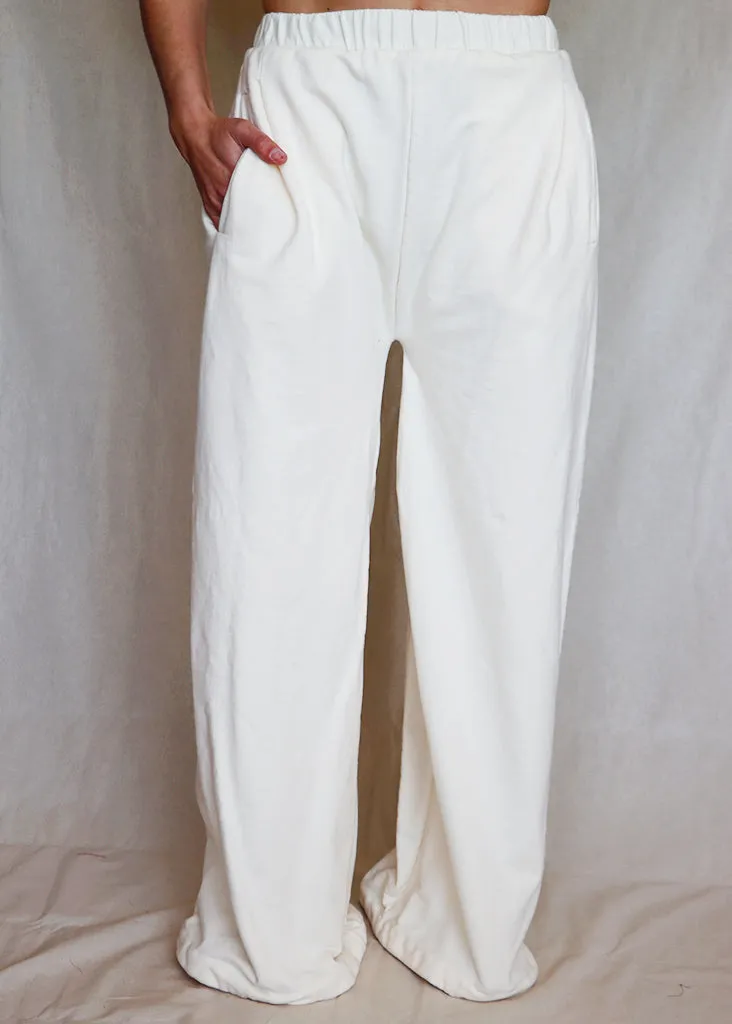 FUFFI PANT COTTON - OFF-WHITE