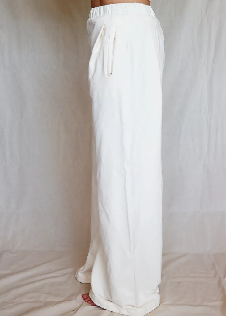 FUFFI PANT COTTON - OFF-WHITE