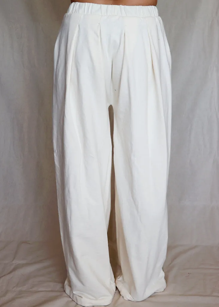 FUFFI PANT COTTON - OFF-WHITE