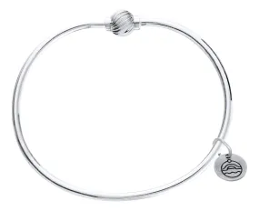 Genuine Sterling Silver Cape Cod Bracelet with Sterling Silver Twist Bead