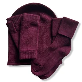 Gift Bundle - Cashmere Beanie, Cashmere Socks, Cashmere Wrist Warmers