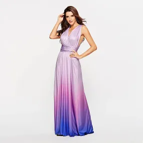 Gradient Party Maxi Dress Multiway Wrap Convertible Boho Bandage Dress