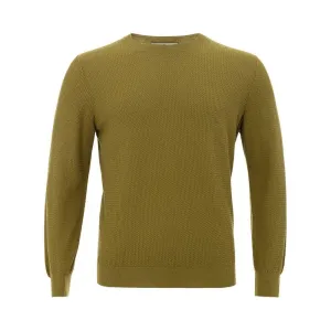 Gran Sasso Elegant Green Cotton Sweater for Men