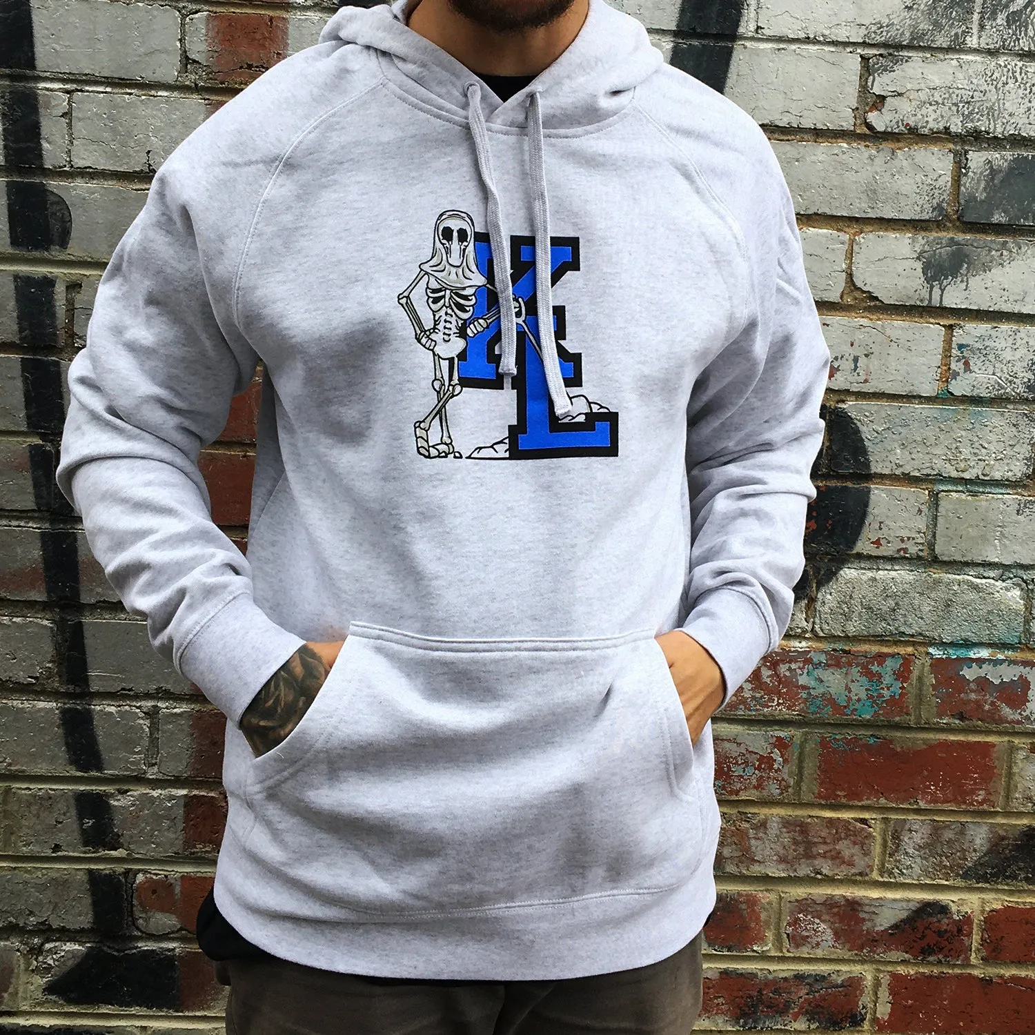 Grave Digger Hoodie (Grey/Blue)