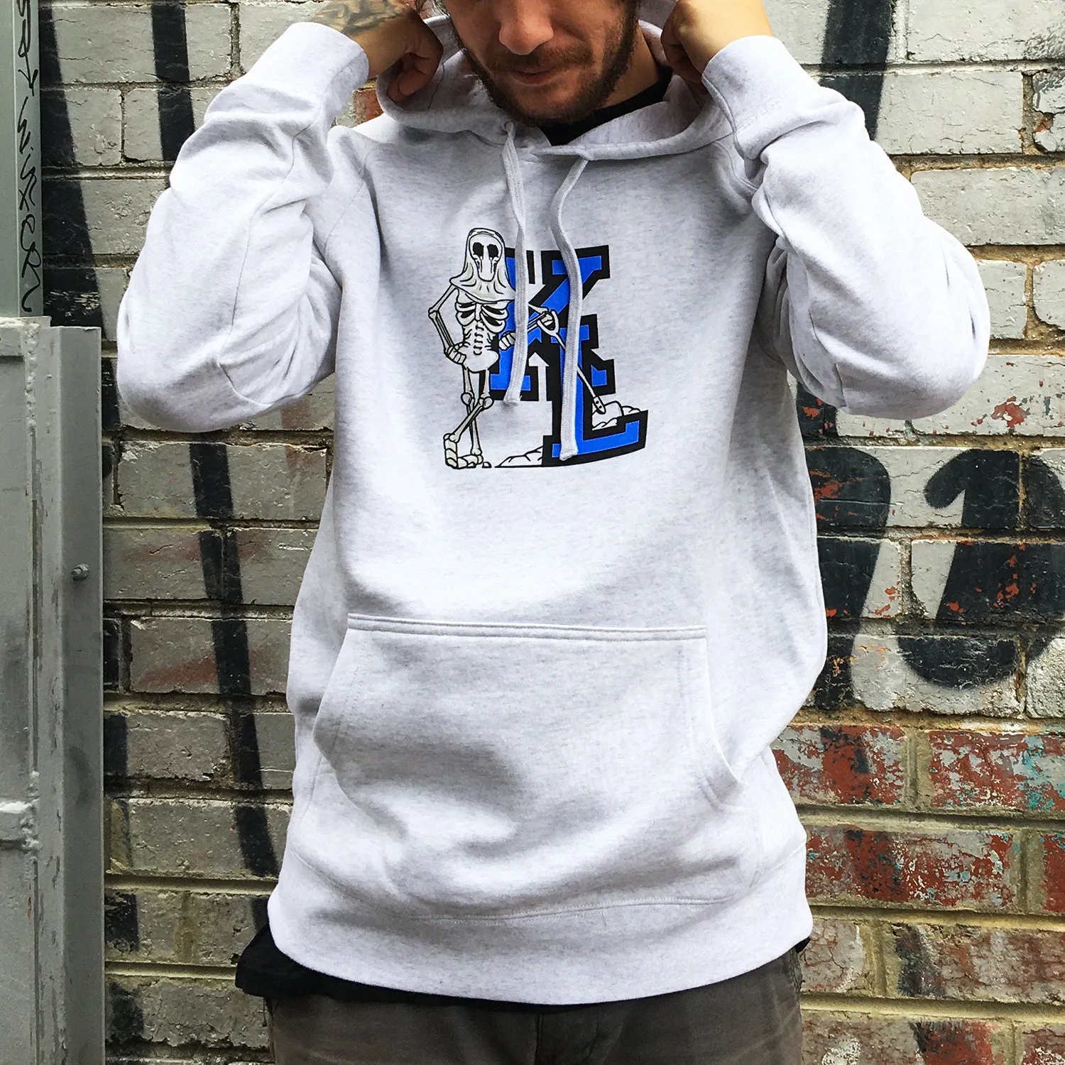 Grave Digger Hoodie (Grey/Blue)