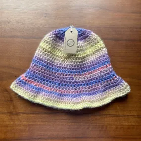 Handmade crochet bucket hat in Candy shades