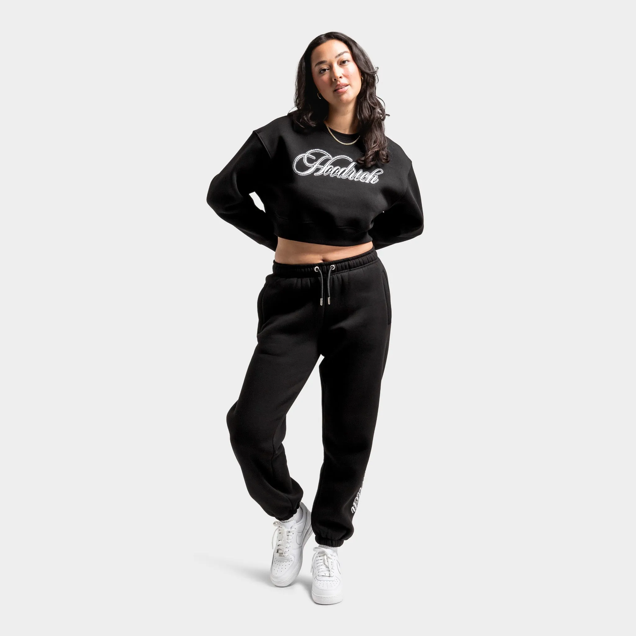 Hoodrich Women's OG Figure Joggers Black / White - Stormy Weather