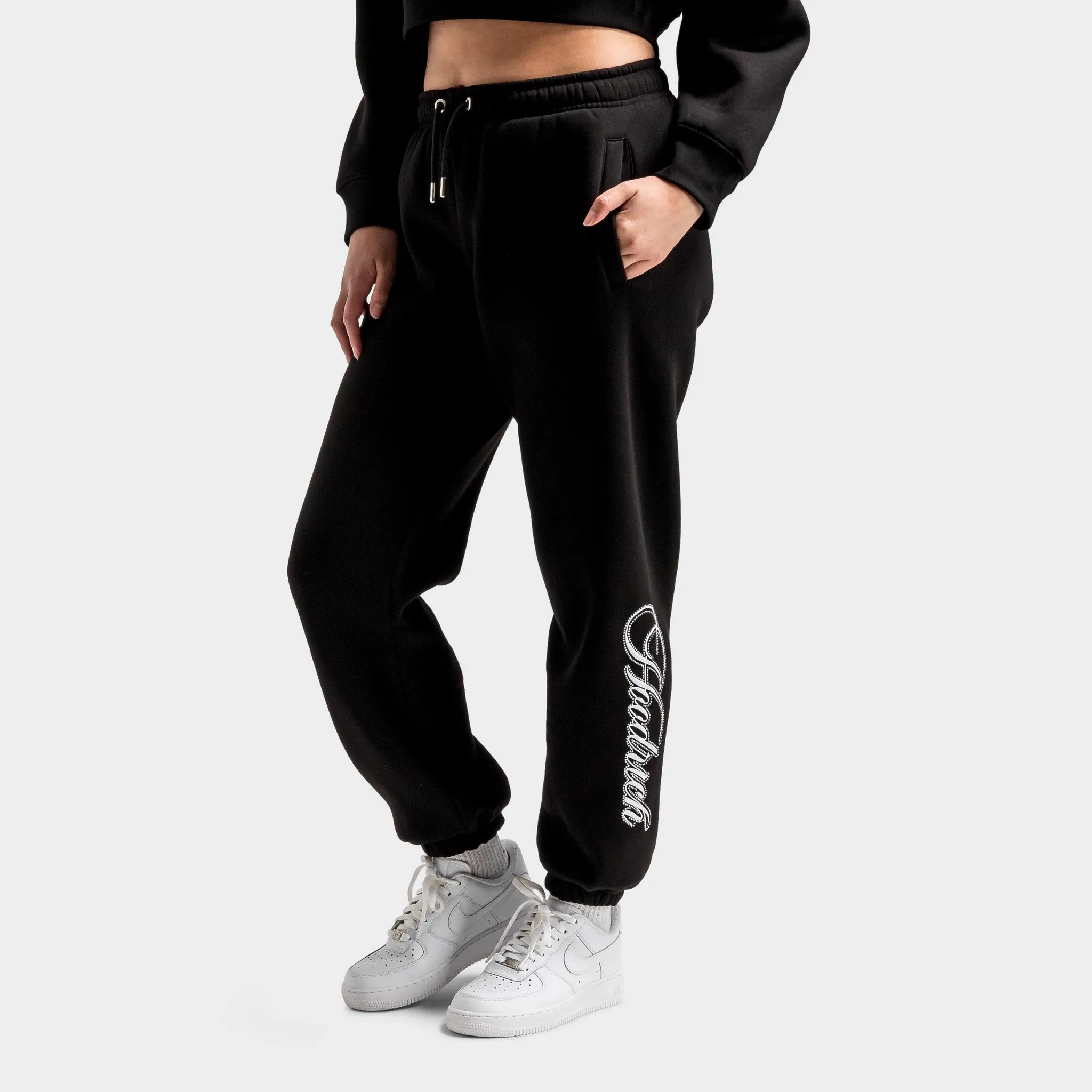 Hoodrich Women's OG Figure Joggers Black / White - Stormy Weather