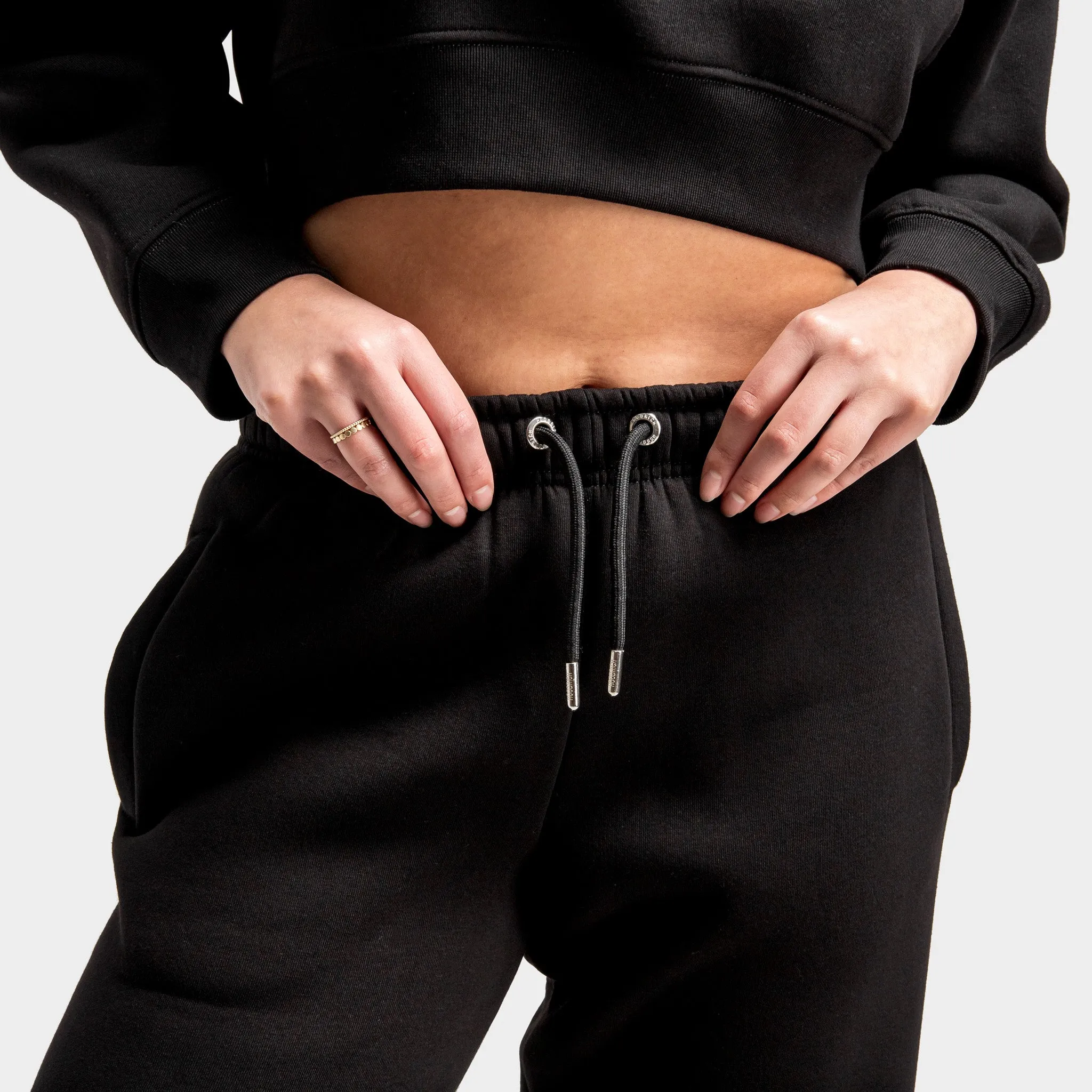 Hoodrich Women's OG Figure Joggers Black / White - Stormy Weather