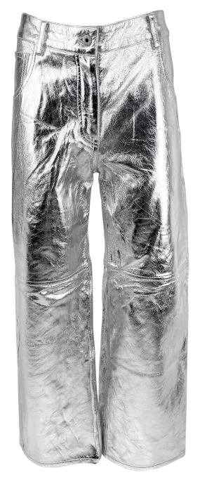 Interior The Sterling Leather Pants in Aluminum