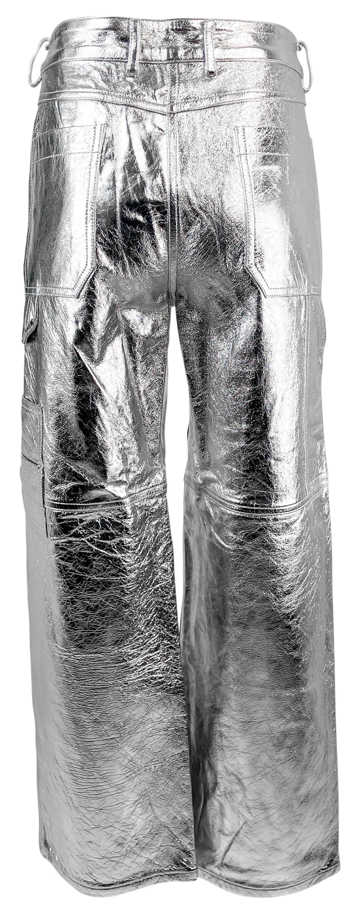 Interior The Sterling Leather Pants in Aluminum