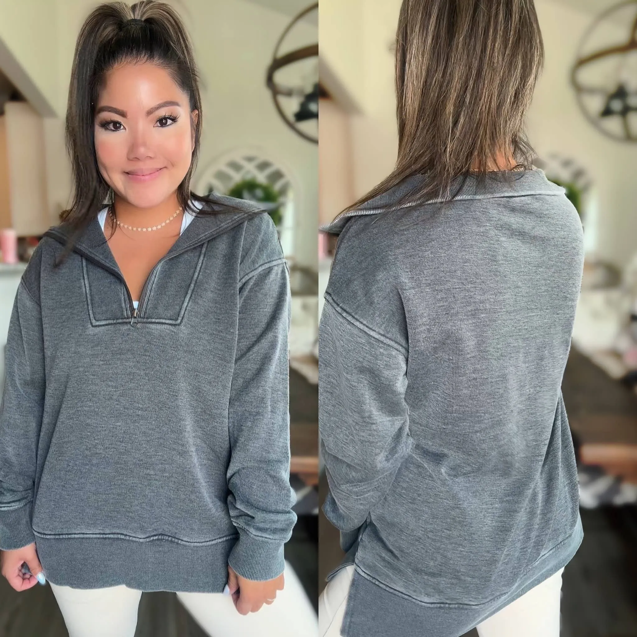 Isabella Half Zip Pullover (2 Colorways!)