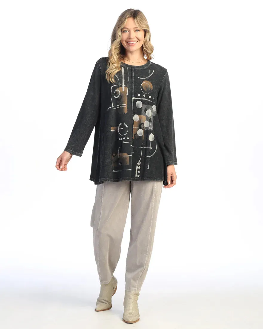 Jess & Jane M121-2025 Scribbles Round Pocket Tunic