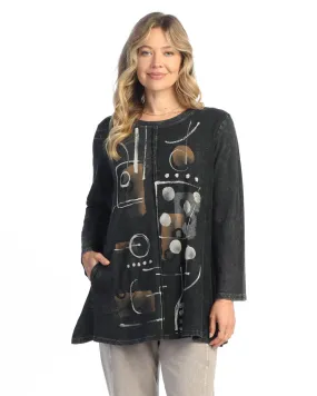 Jess & Jane M121-2025 Scribbles Round Pocket Tunic