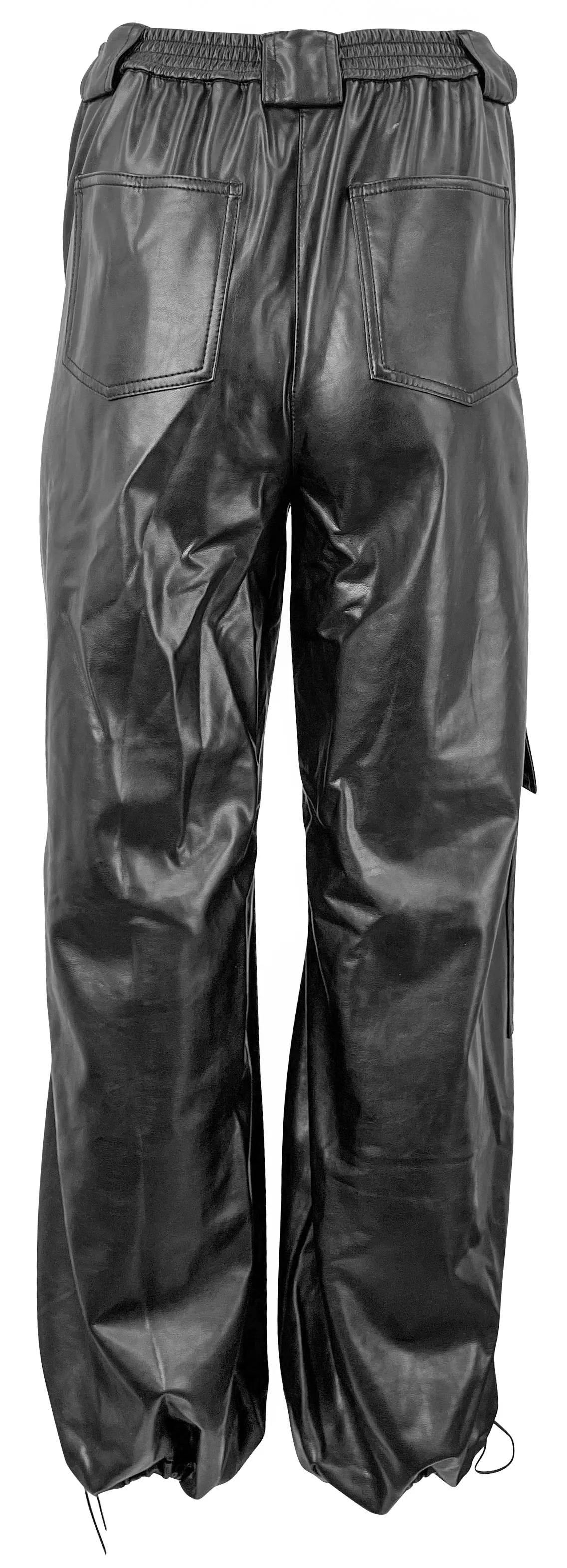 Jonathan Simkhai Vegan Leather Cargo Pants in Black