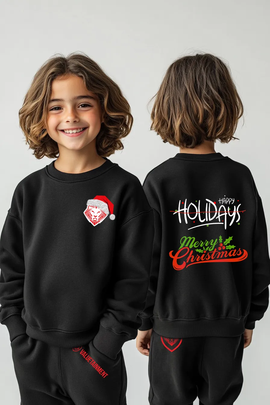 Kid's Merry Christmas Crewneck Premium Sweatshirt (Ships 12/5)