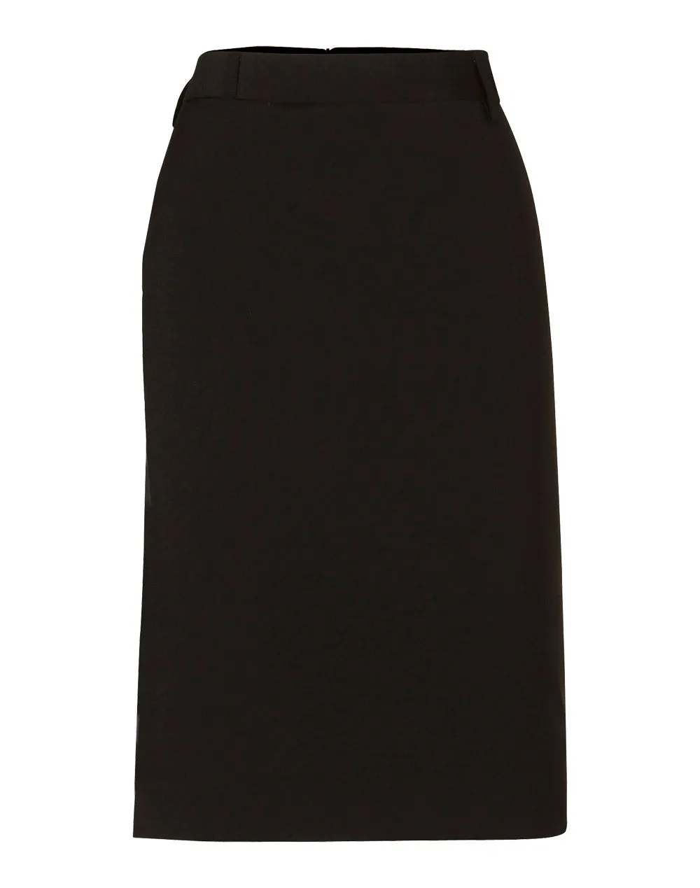 Ladies Wool Stretch Mid Length Lined Pencil Skirt - M9470