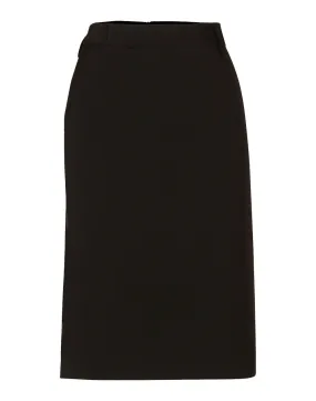 Ladies Wool Stretch Mid Length Lined Pencil Skirt - M9470