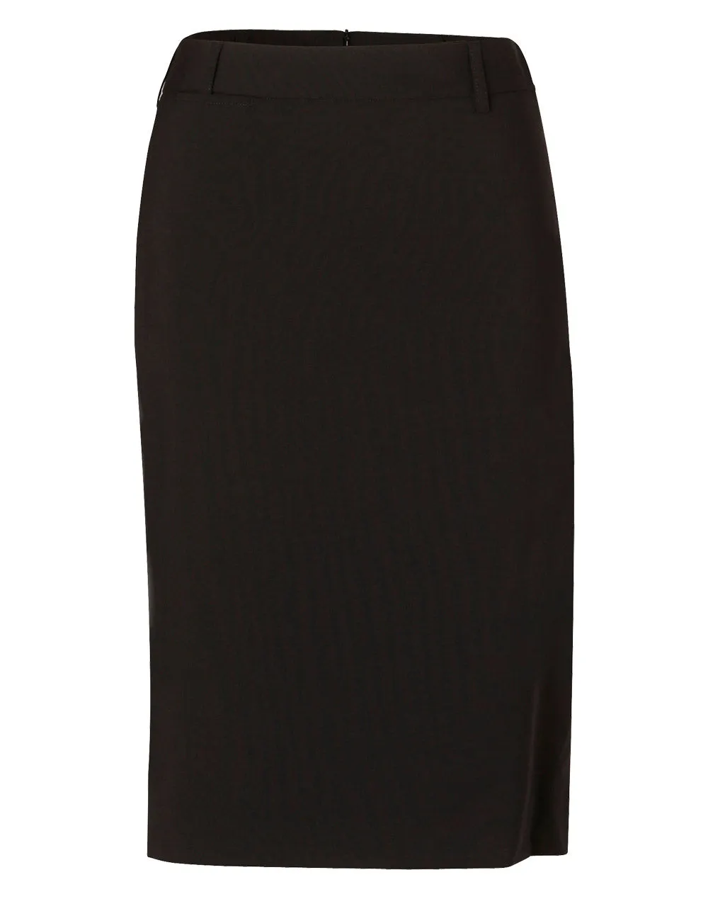 Ladies Wool Stretch Mid Length Lined Pencil Skirt - M9470