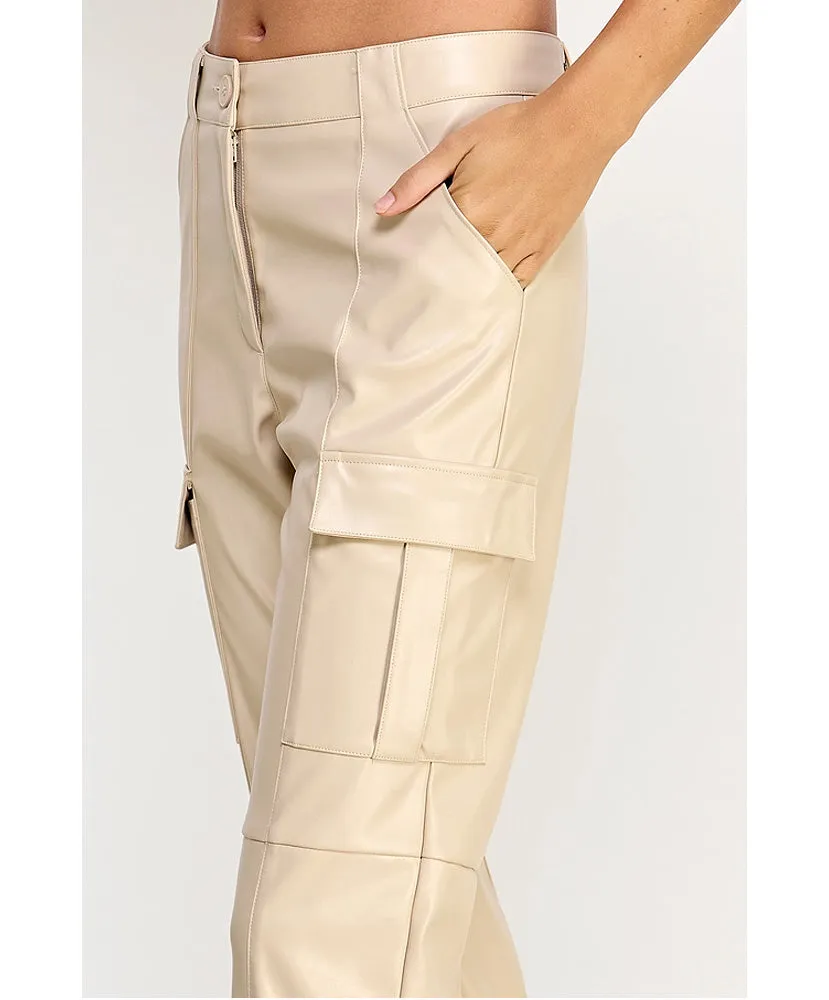 Lauren Leather Cargo Joggers