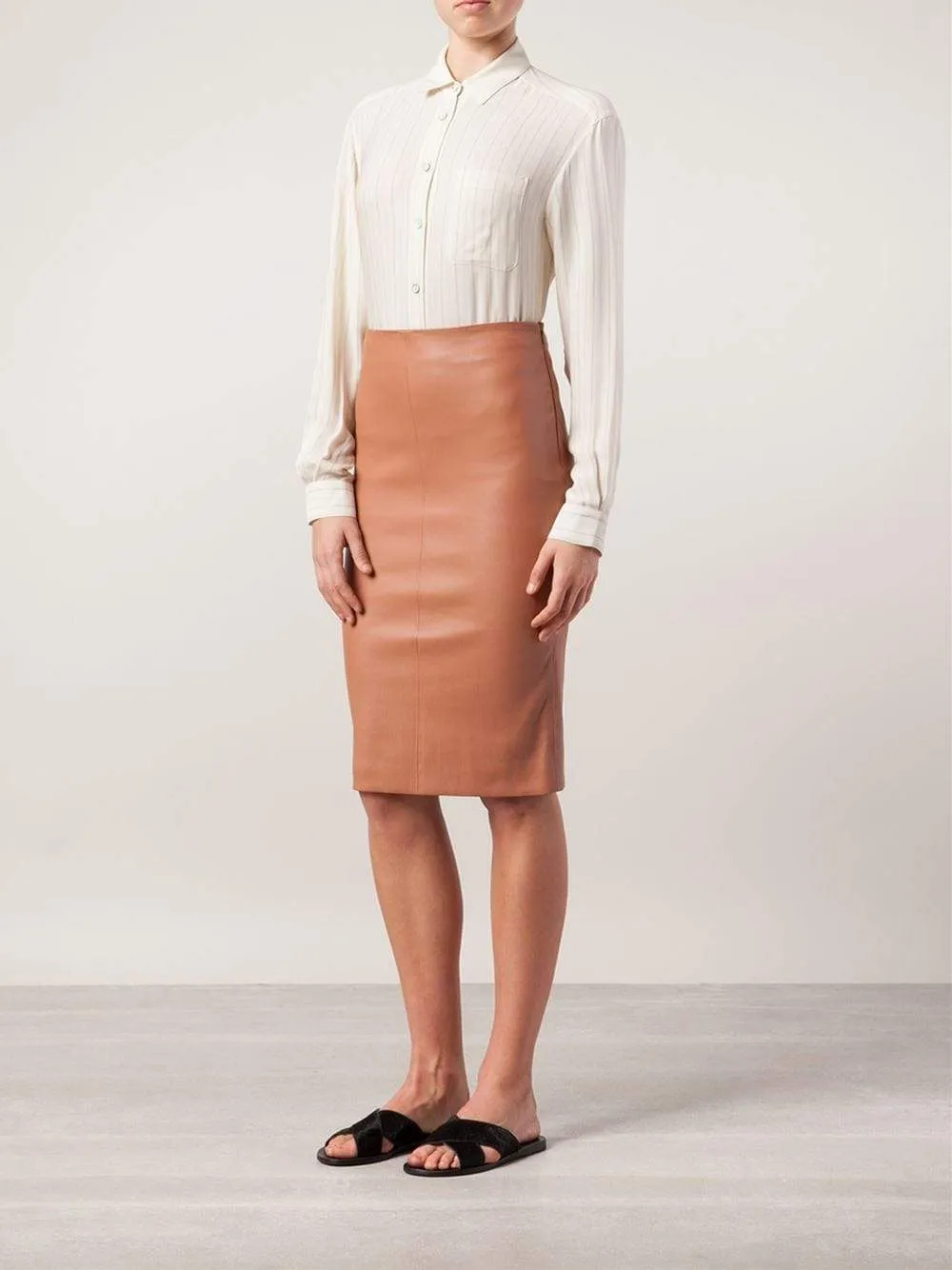 Leather Pencil Skirt