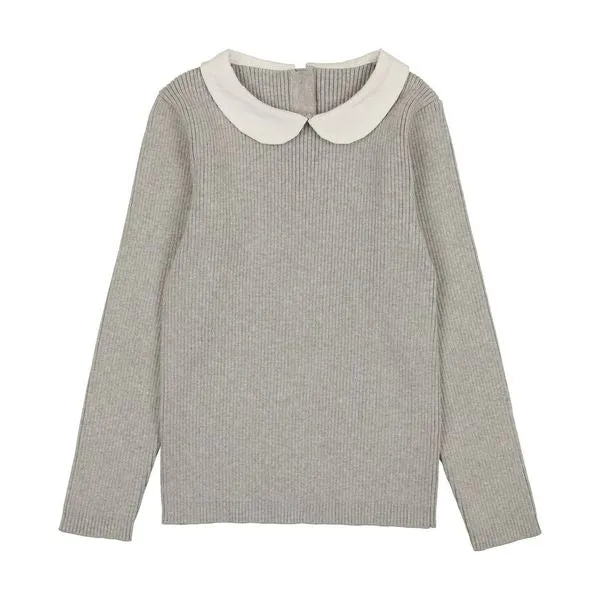 Light Grey Peter Pan Collar Sweater