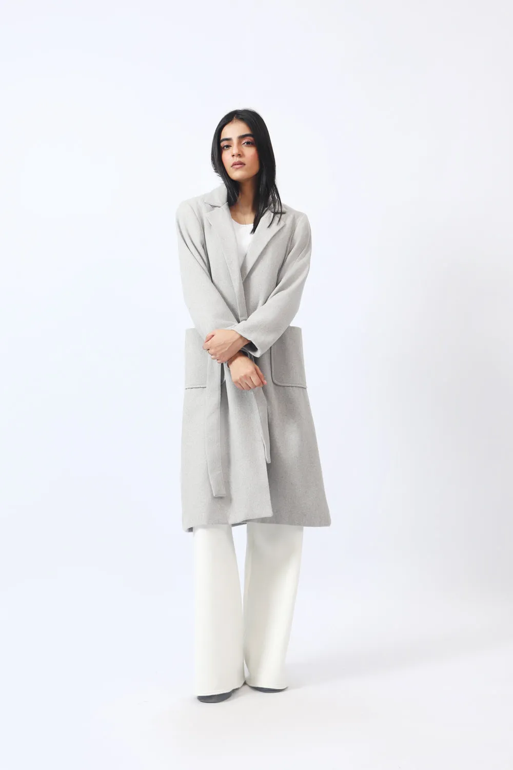 LONG COAT WITH POCKET DETAIL