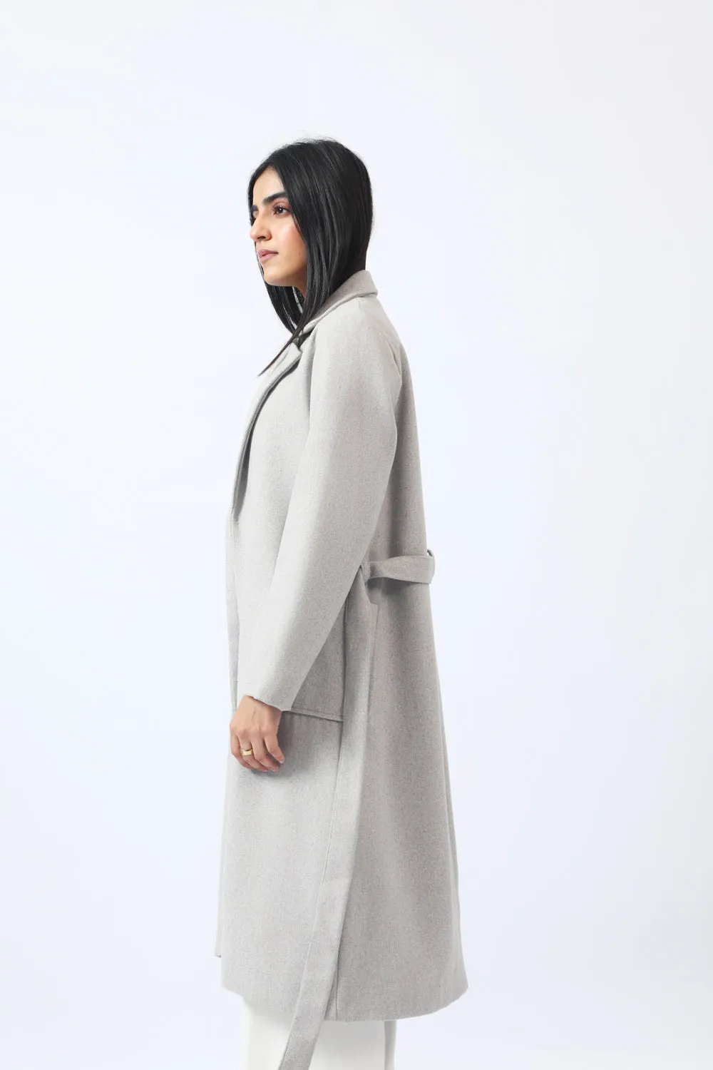 LONG COAT WITH POCKET DETAIL