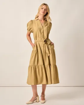 Lorelai Button Up Tiered Maxi Dress