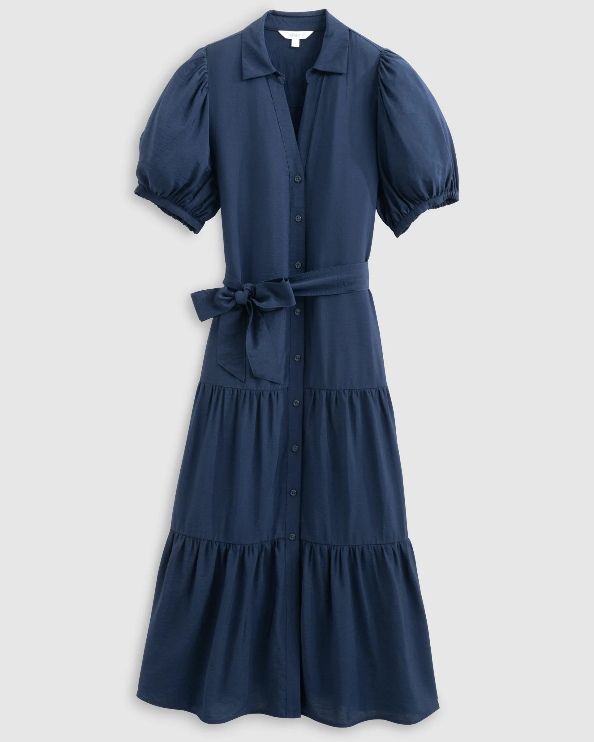 Lorelai Button Up Tiered Maxi Dress