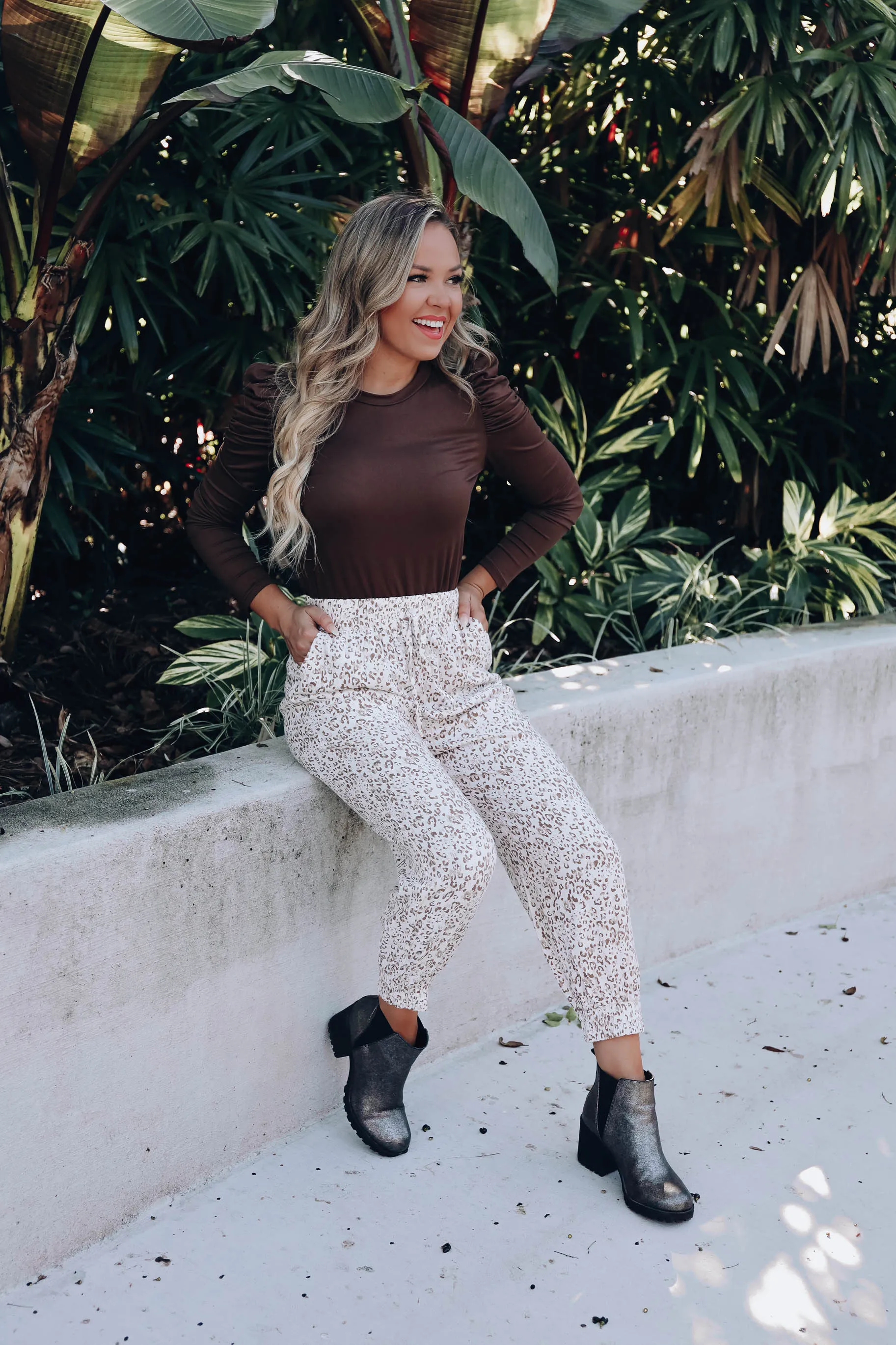 Lounging Leopard Capri Joggers