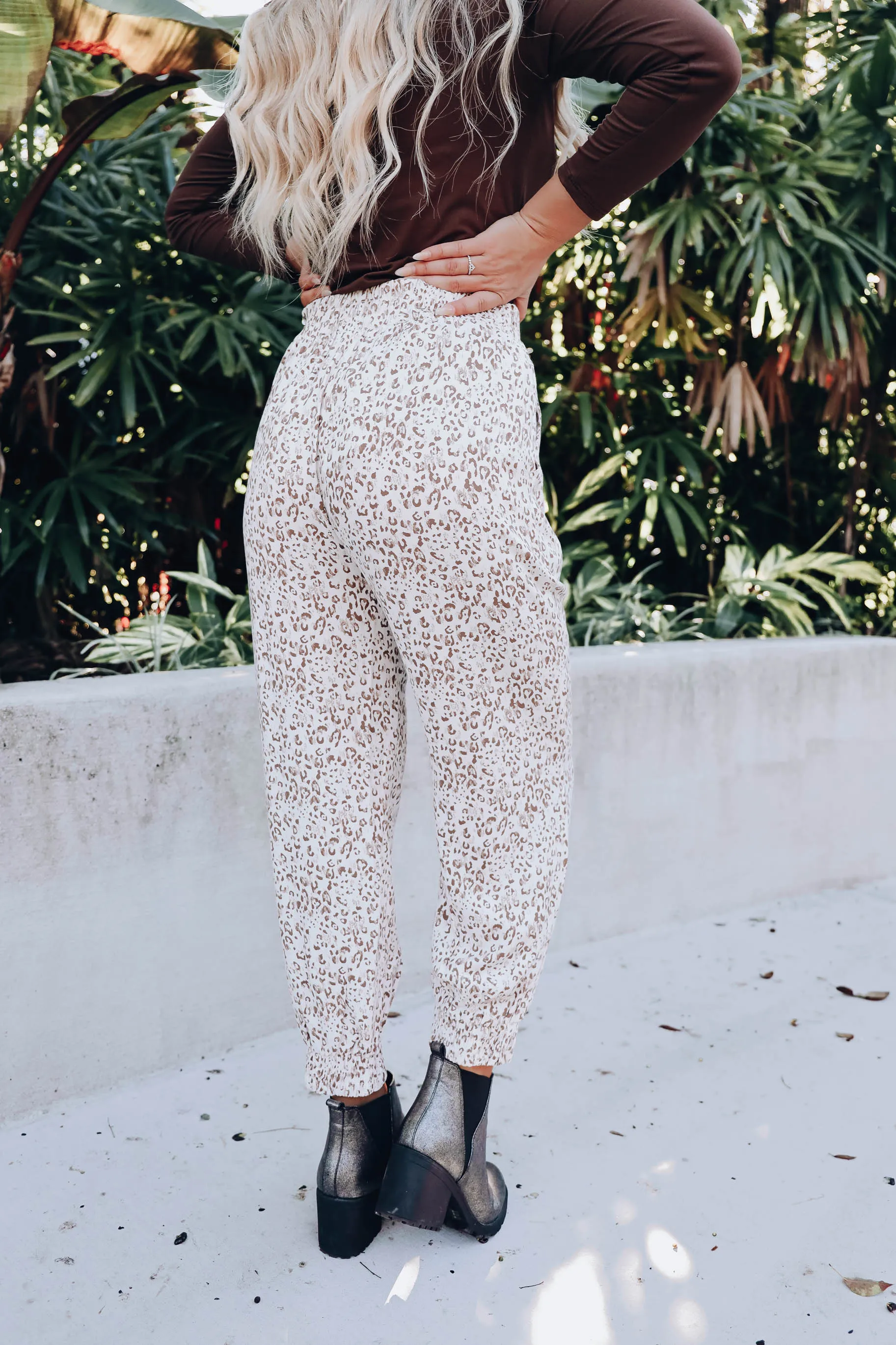 Lounging Leopard Capri Joggers