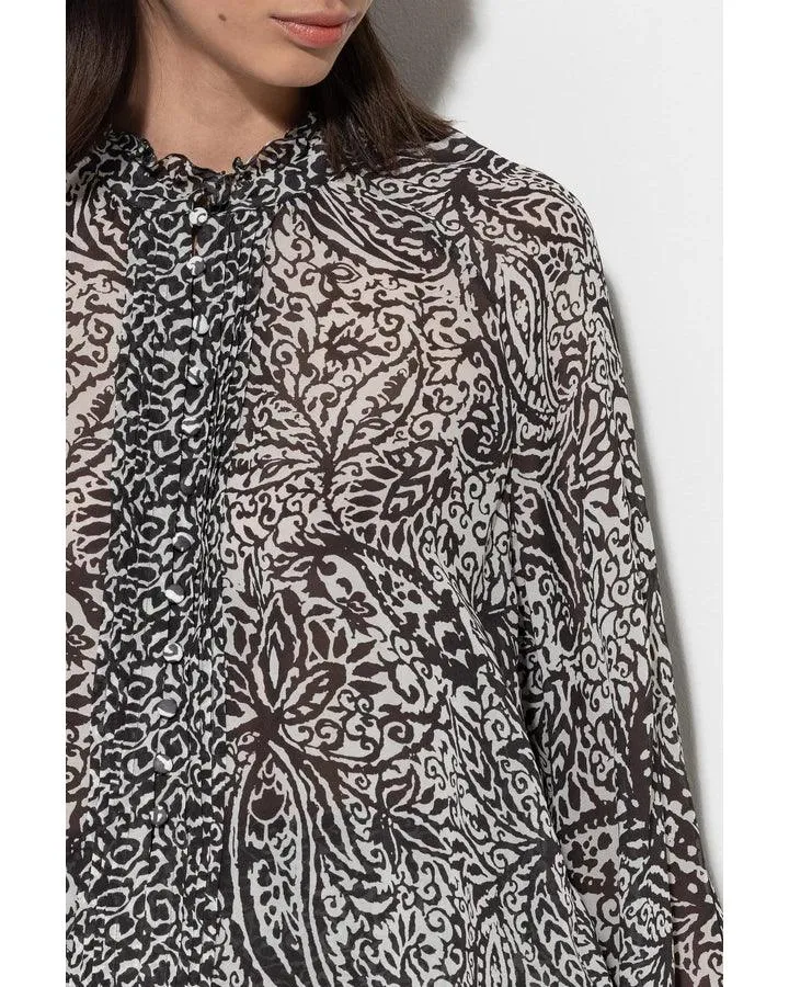 Luisa Cerano Paisley Print Tunic Blouse