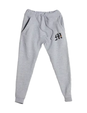 ‘M’ Logo Unisex Joggers (Heather Grey)