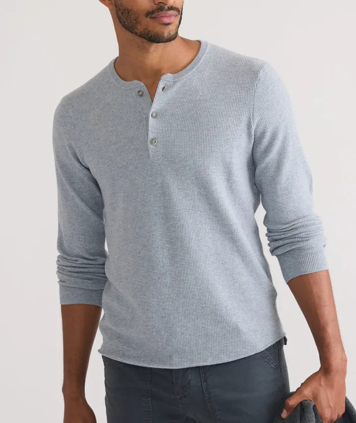 Marine Layer Sweater Henley-misty heather