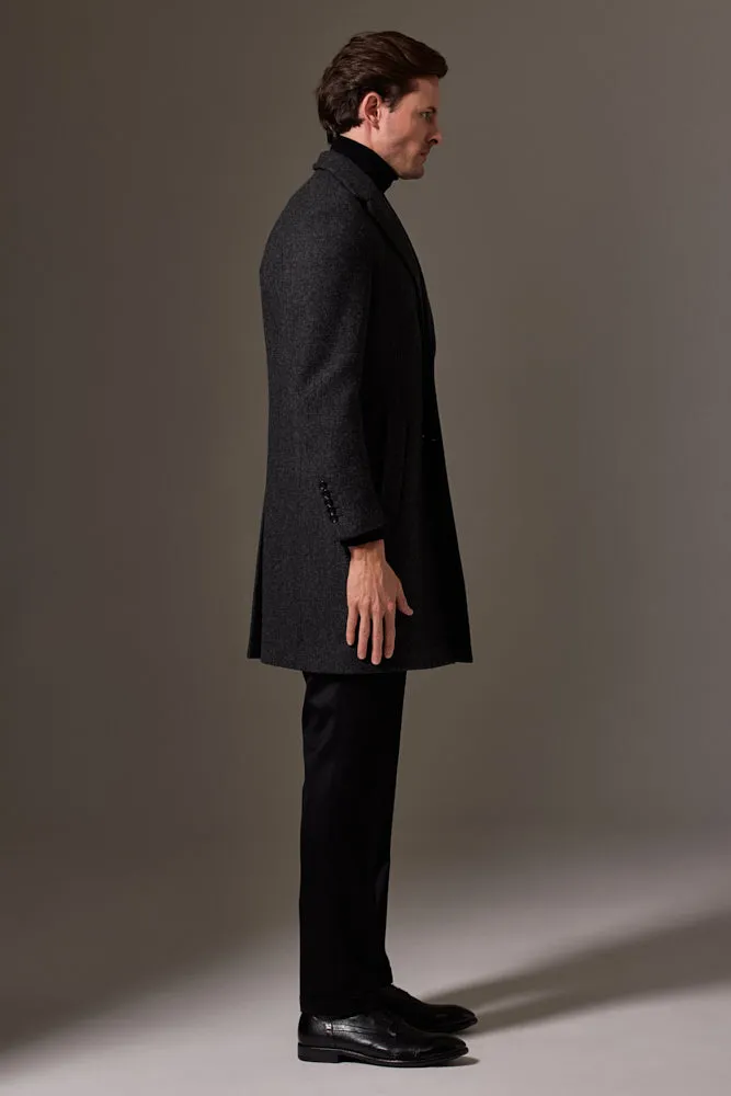 Maxwell Coat - Charcoal English Wool