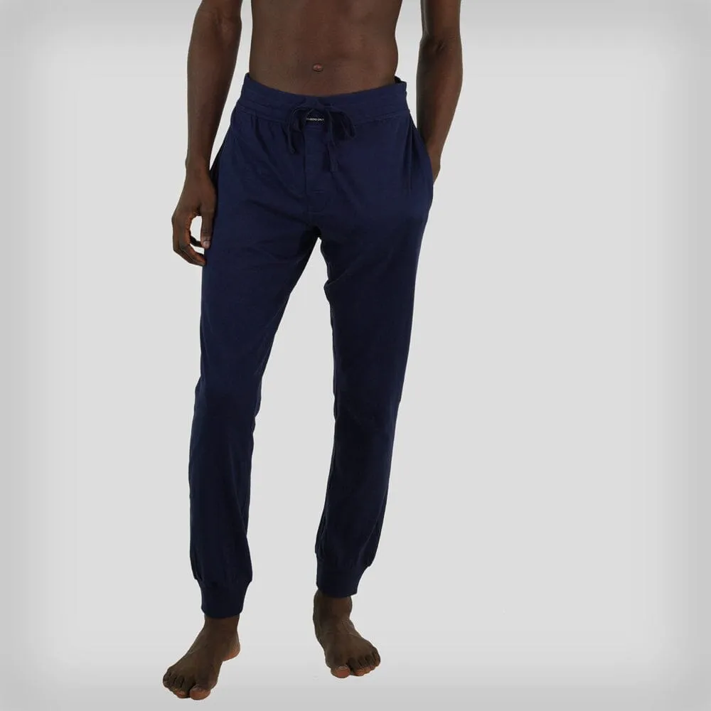 Members Only Men’s Jersey Jogger Lounge Pants - Navy